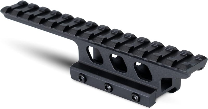 Monstrum Store Shrapnel Offset Picatinny Riser Mount with Recoil Stop Base | 14 Slot 5 inch | High Profile - Image 1